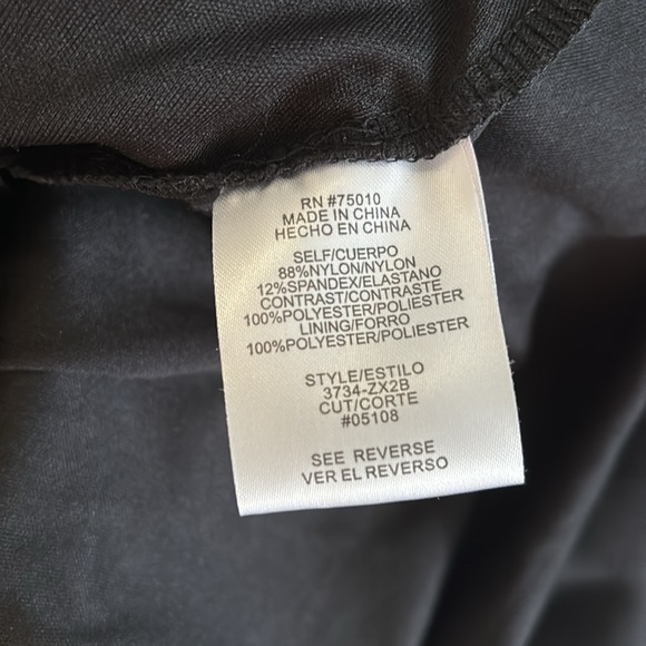 City Studio Juniors open lace 3/4 sleeve mini black cocktail dress w/ full skirt - Picture 11 of 11